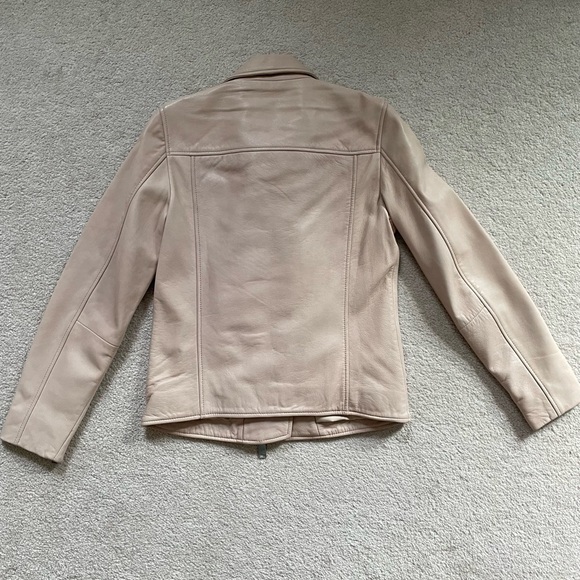 All saints blush pink leather Elva jacket - Picture 9 of 12